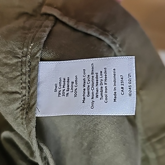 Talbots Casual Olive Green Pocket Front Long Sleeve Blazer - Picture 9 of 9